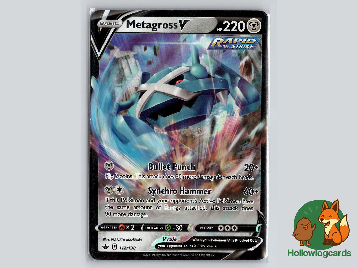 Metagross V (112/198) - Chilling Reign Pokémon Card