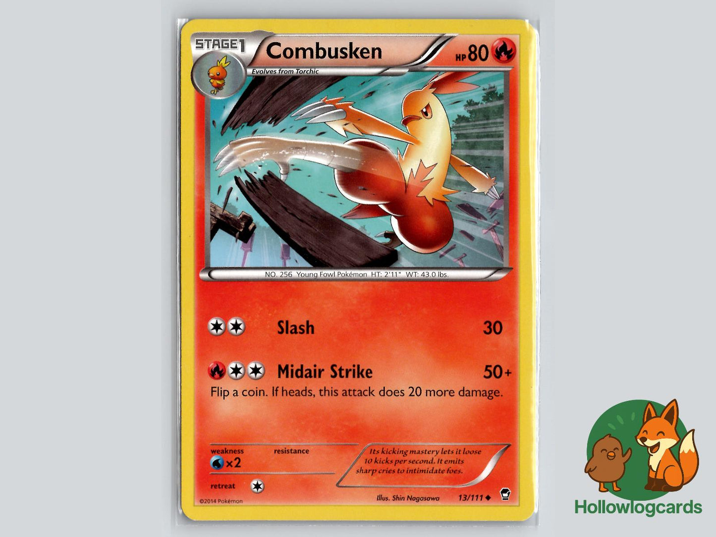 Combusken (13/111) - Furious Fists Pokémon Card