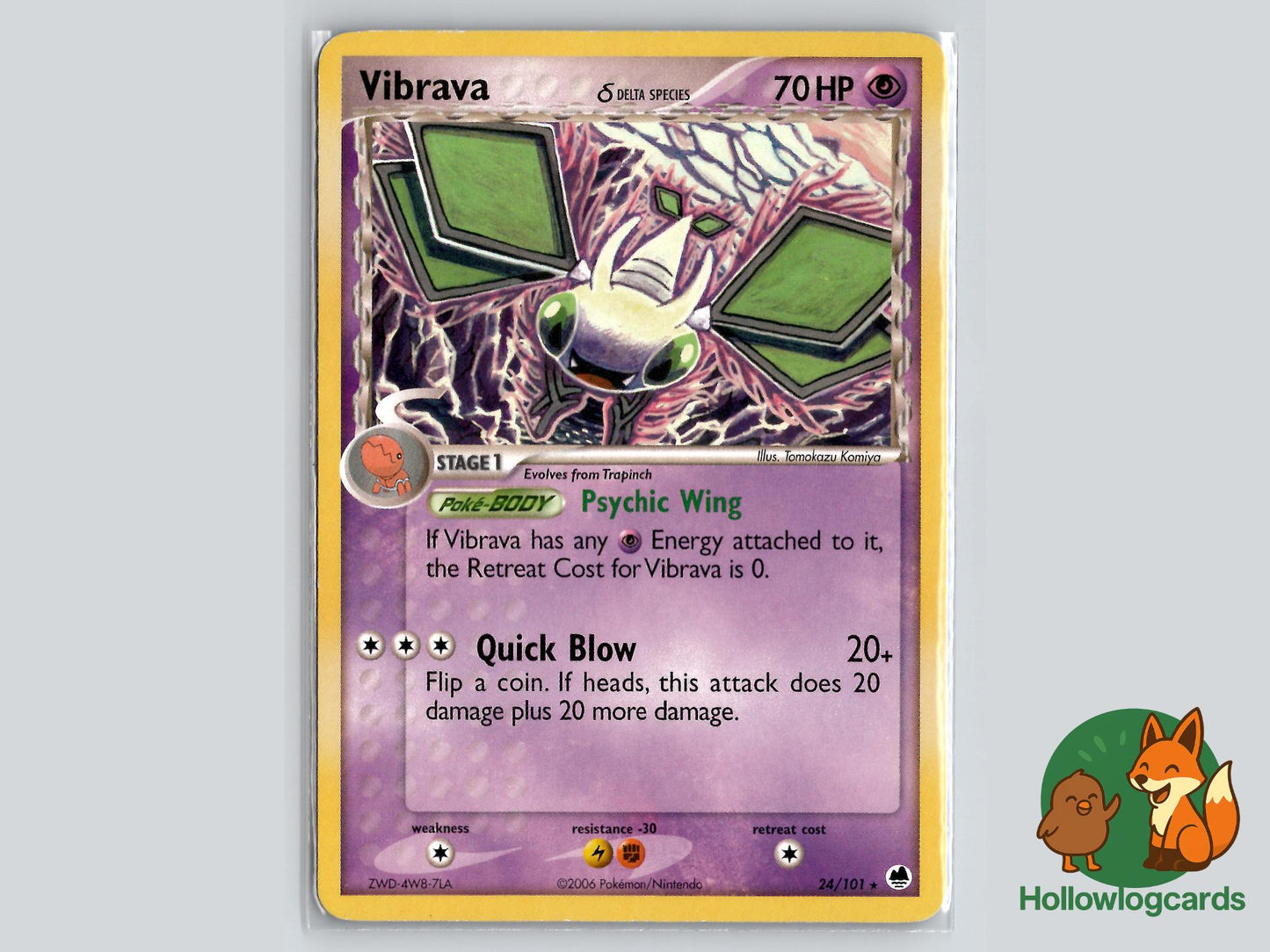 Vibrava (24/101) - Dragon Frontiers Pokémon Card