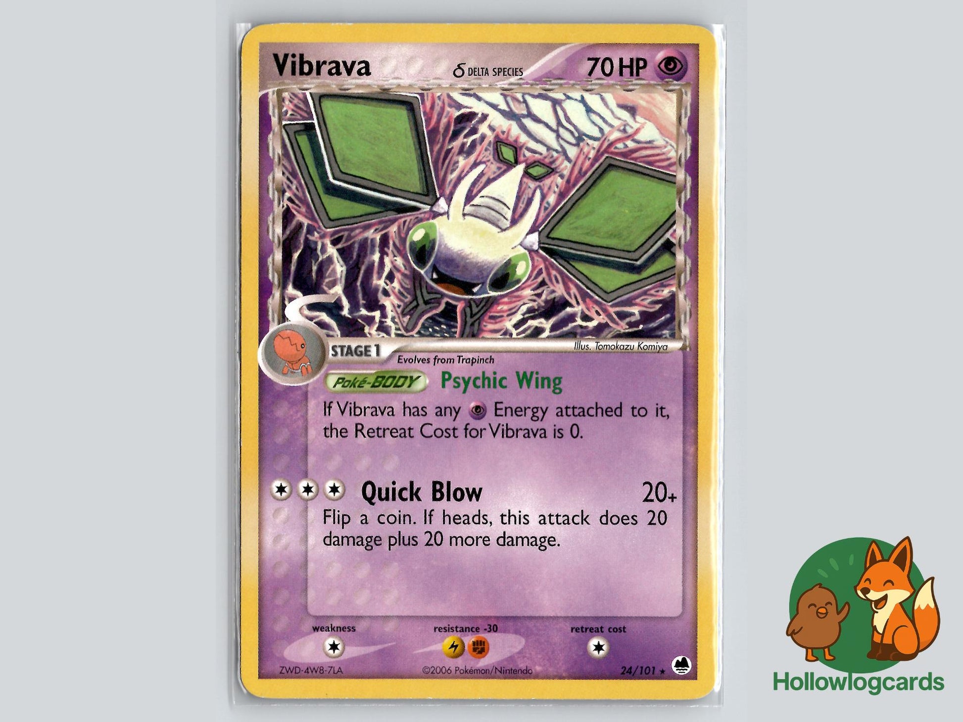 Vibrava (24/101) - Dragon Frontiers Pokémon Card