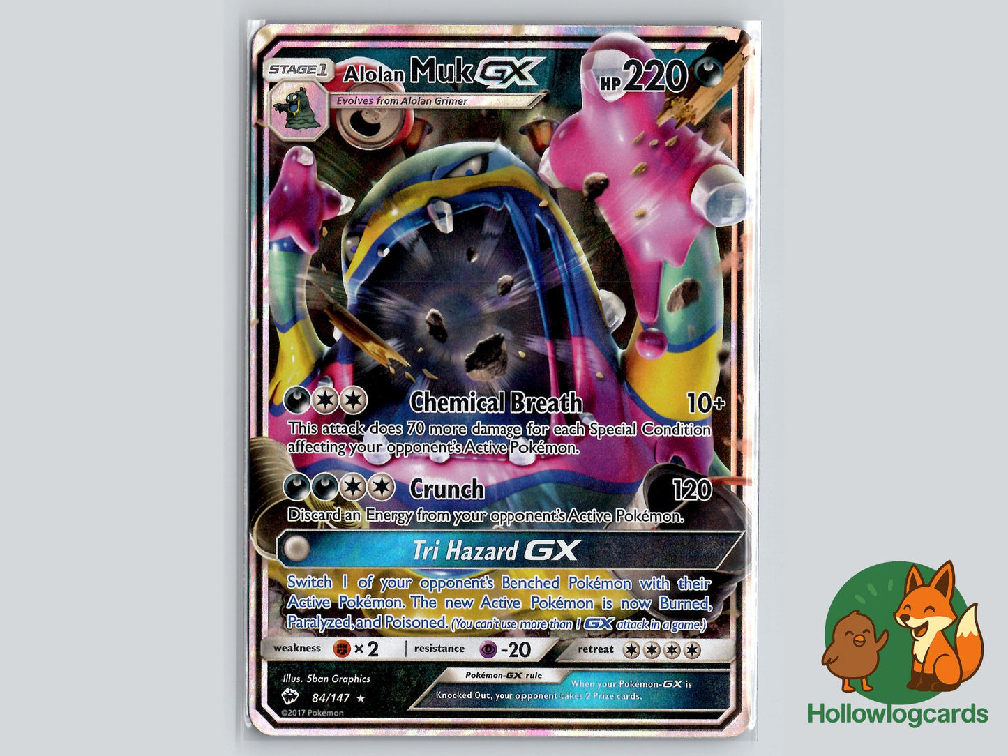 Alolan Muk GX (84/147) - Burning Shadows Pokémon Card