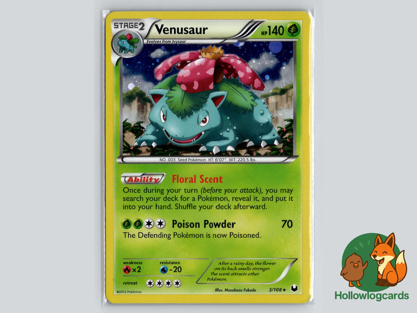 Venusaur (3/108) - Dark Explorers Pokémon Card