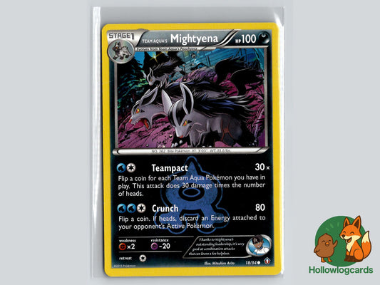 Team Aqua's Mightyena (18/34) - Double Crisis Pokémon Card
