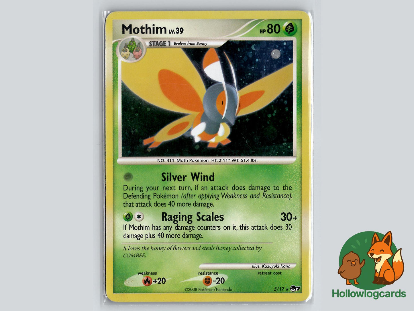 Mothim (5/17) - POP Series 7 Pokémon Card