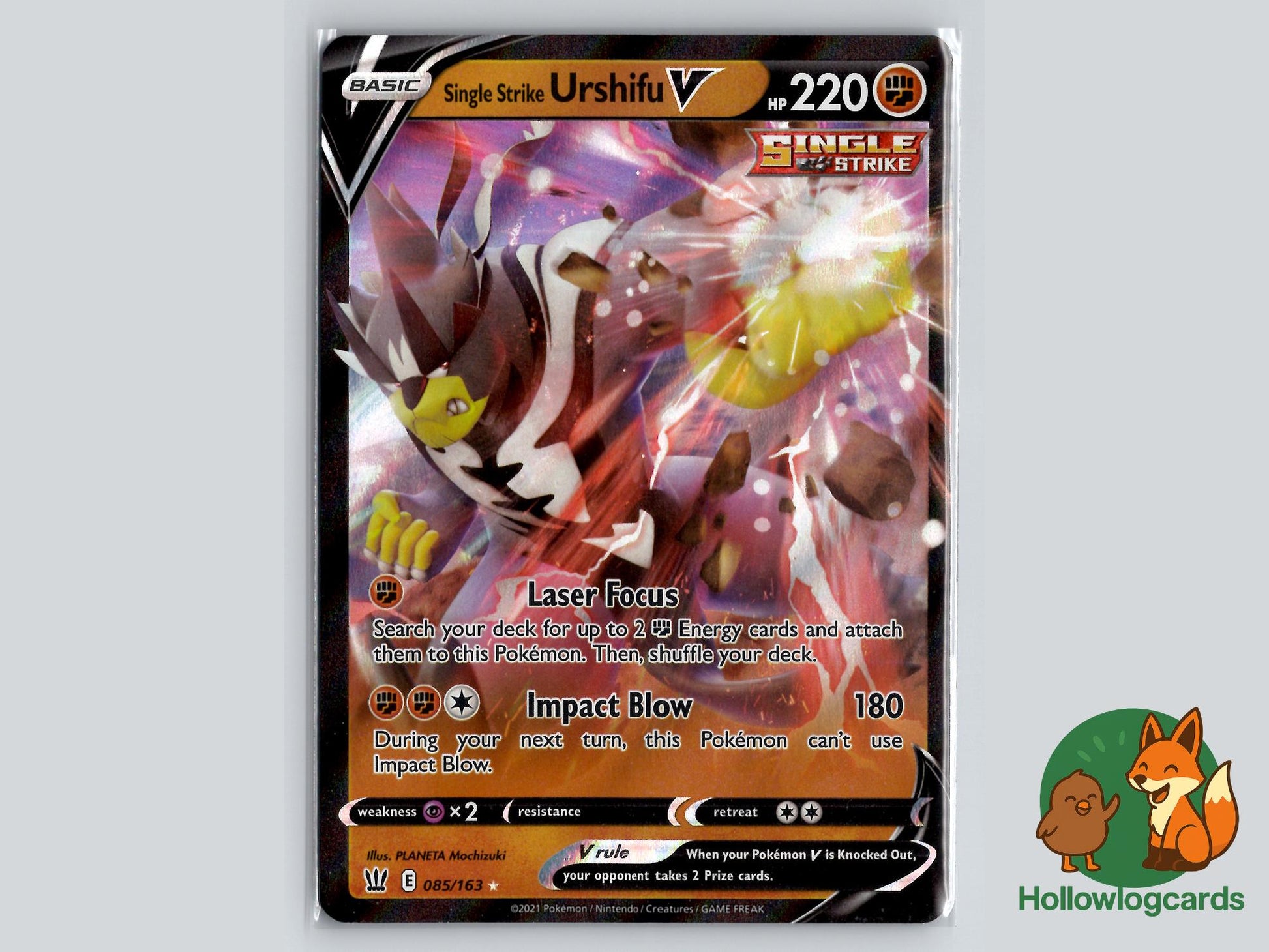 Single Strike Urshifu V ( 085/163 ) Holo - Battle Styles - Near Mint