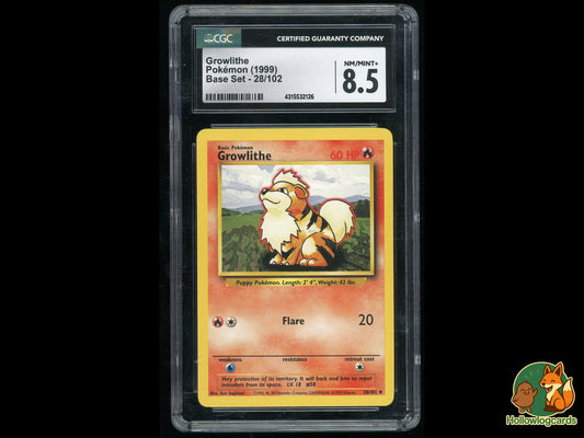 Graded Growlithe (28/102) - Base Pokémon Card