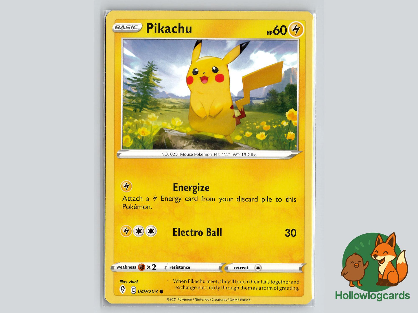 Pikachu (049/203) - Evolving Skies Pokémon Card