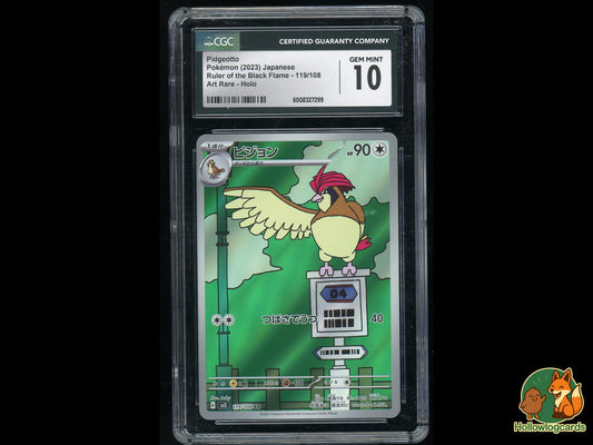 Graded Pidgeotto (119/108) - Ruler of the Black Flame Pokémon Card