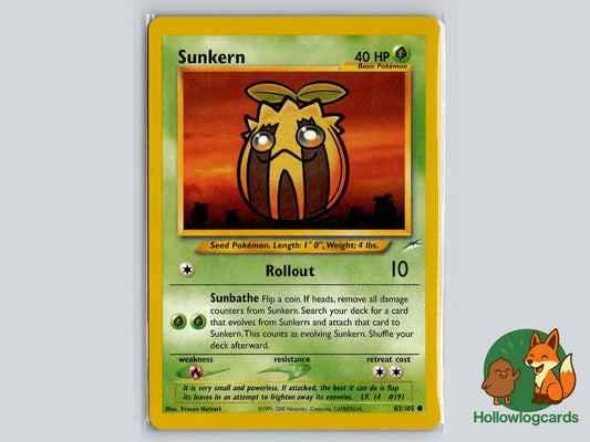 Sunkern (83/105) - Neo Destiny Pokémon Card