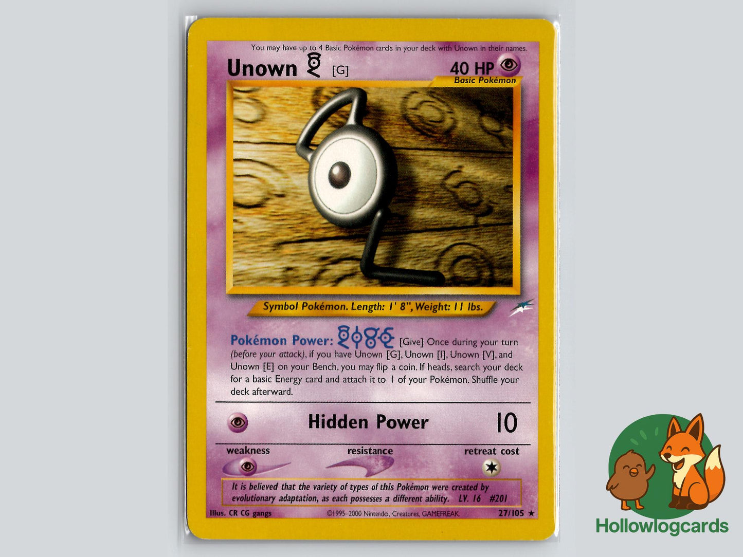 Unown [G] (27/105) - Neo Destiny Pokémon Card