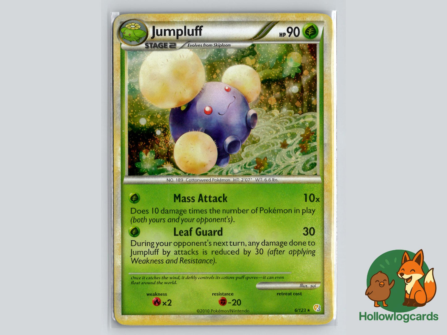 Jumpluff (6/123) - HeartGold & SoulSilver Pokémon Card