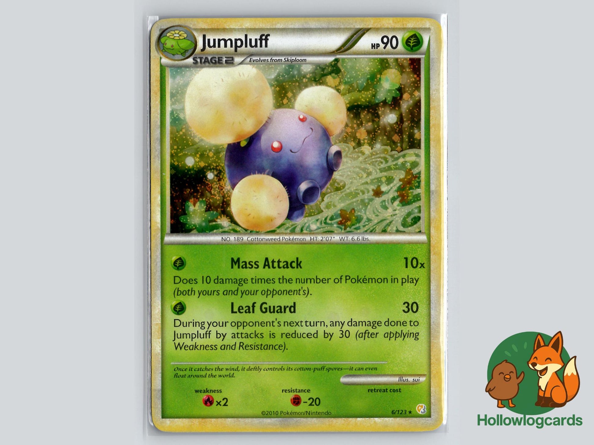 Jumpluff (6/123) - HeartGold & SoulSilver Pokémon Card