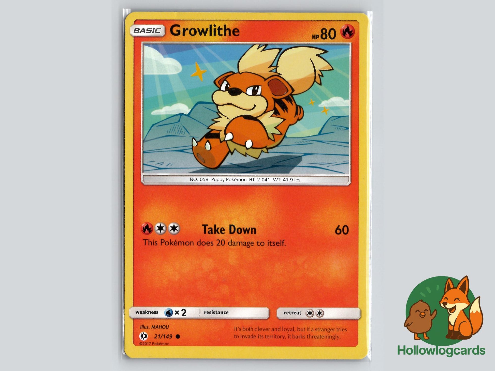 Growlithe (21/149) - Sun & Moon Pokémon Card