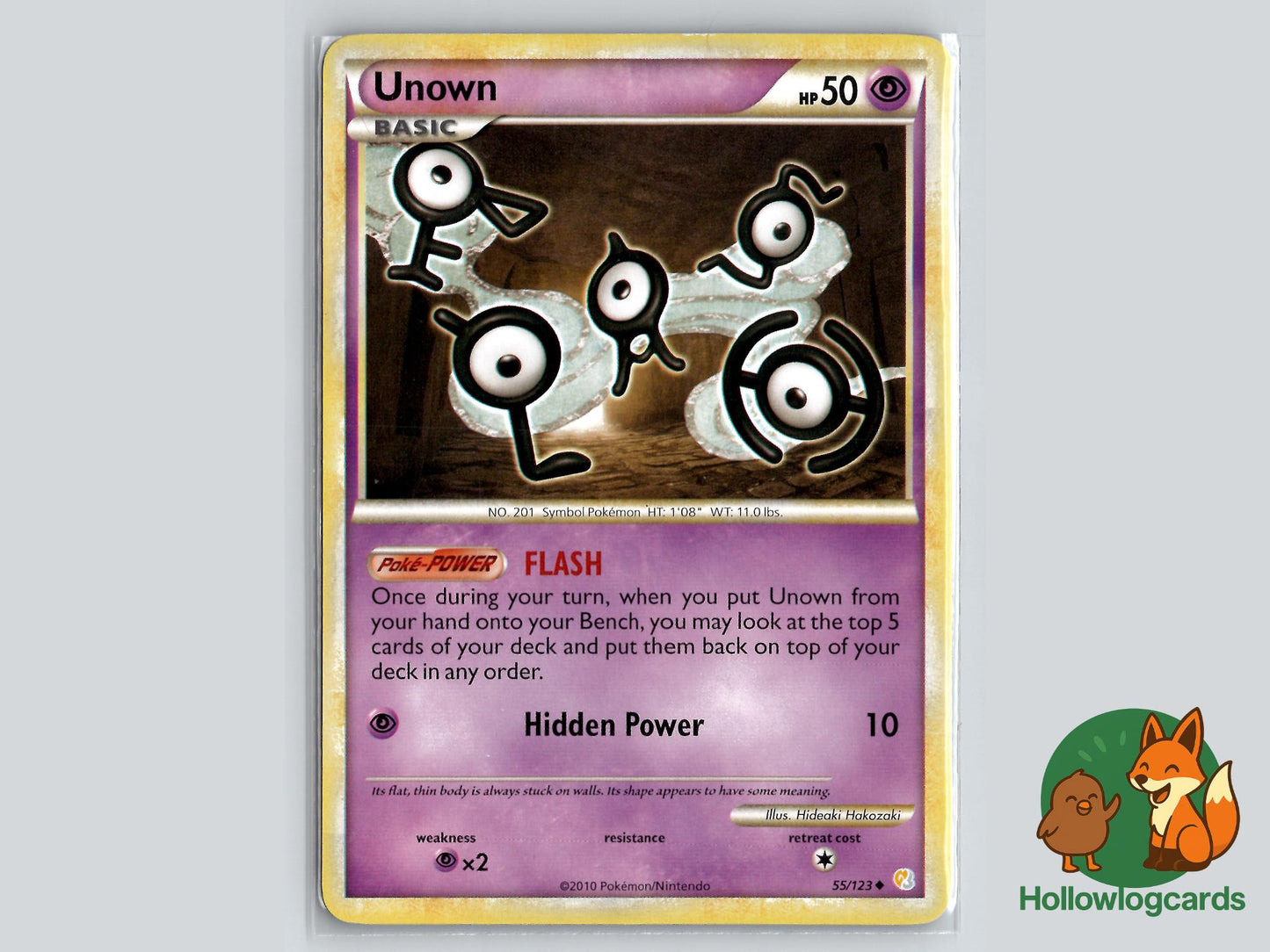 Unown (55/123) - HeartGold & SoulSilver Pokémon Card
