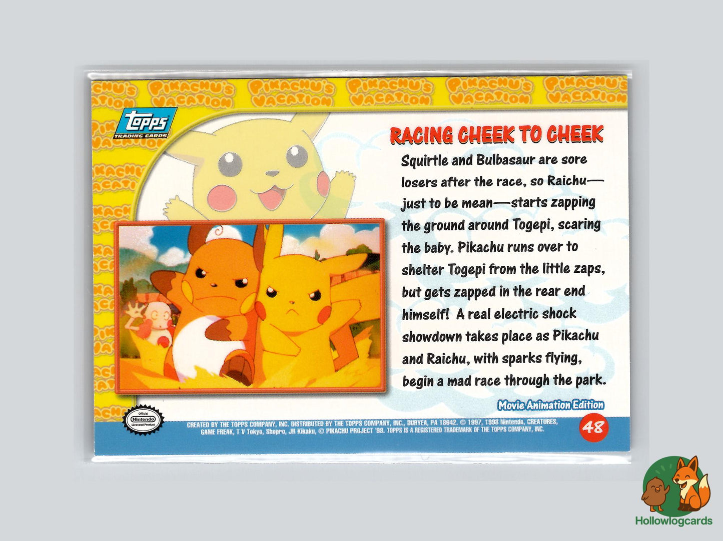 Racing Cheek To Cheek [Togepi] (#48) Rainbow Foil - Topps Pikachu’s Vacation