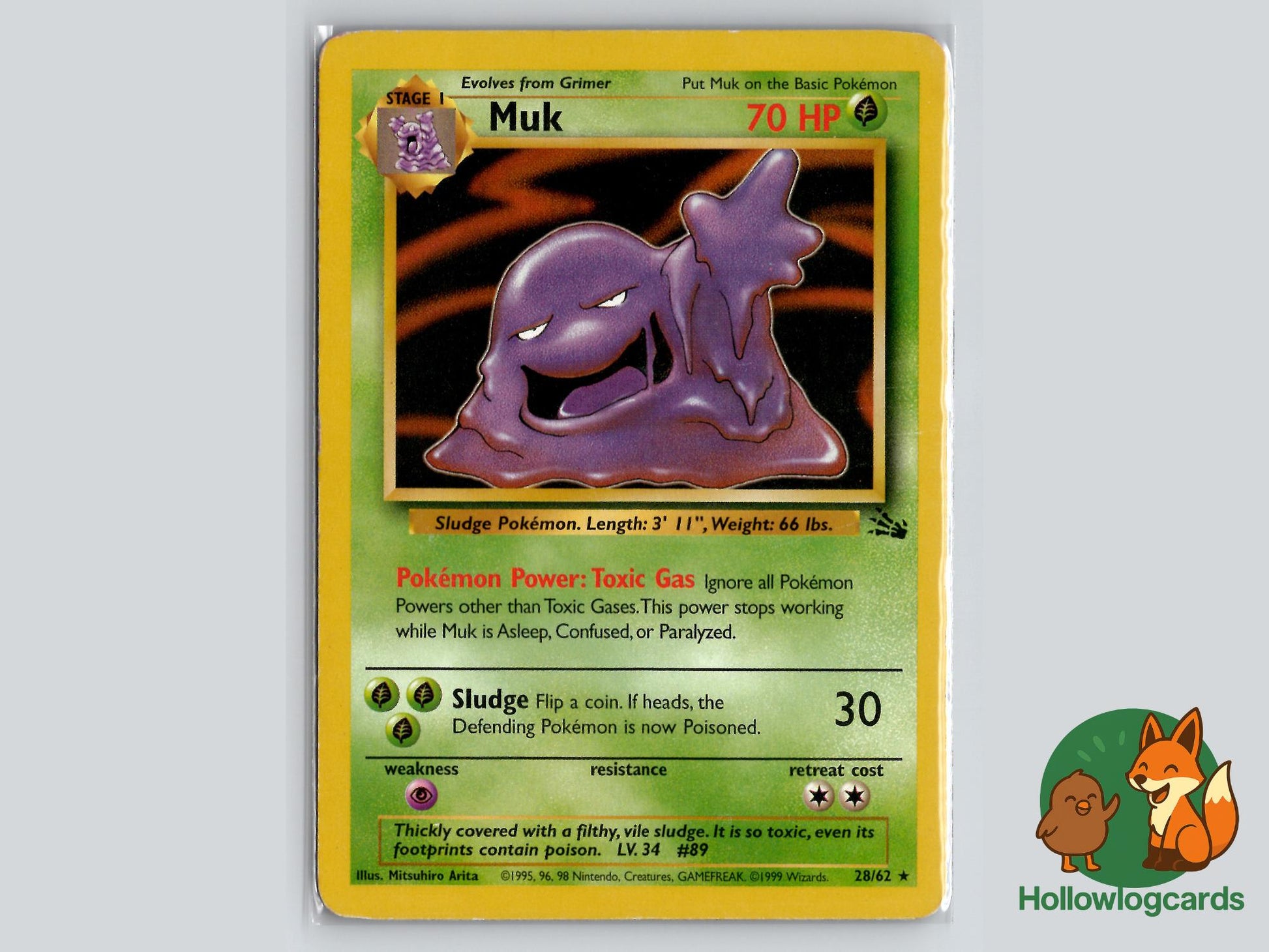 Muk (28/62) - Fossil Pokémon Card