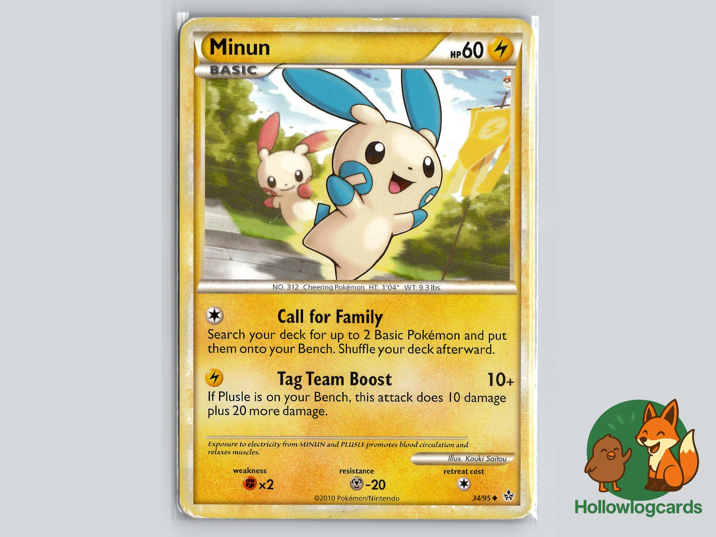 Minun (34/95) - Unleashed Pokémon Card