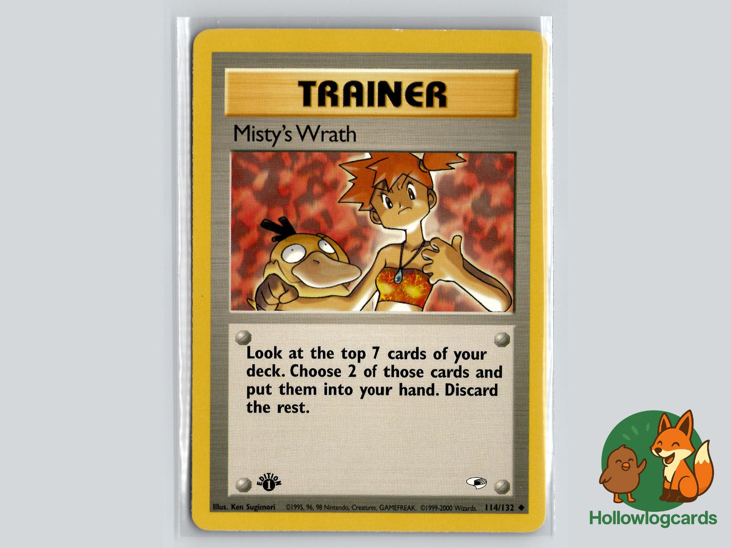 1st Edition Misty's Wrath (114/132) - Gym Heroes Pokémon Card