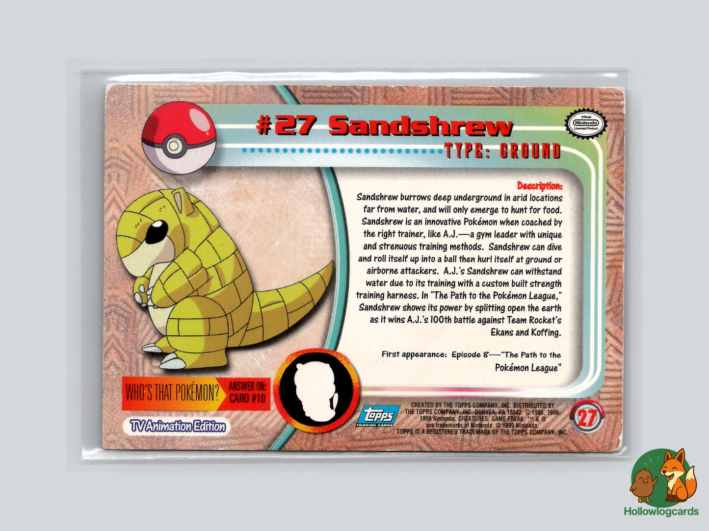 Sandshrew (#27) Chrome Foil - Topps Trading Cards Series 1