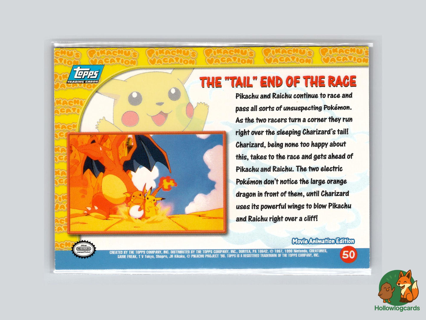 The "Tail" End Of The Race [Charizard] (#50) Rainbow Foil - Topps Pikachu’s Vacation