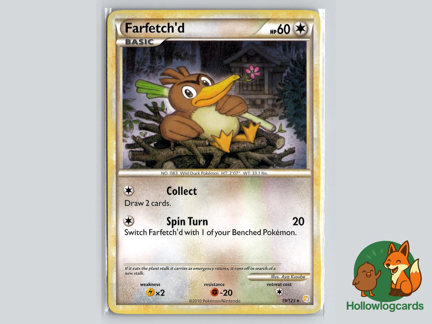 Farfetch'd (19/123) - HeartGold & SoulSilver Pokémon Card