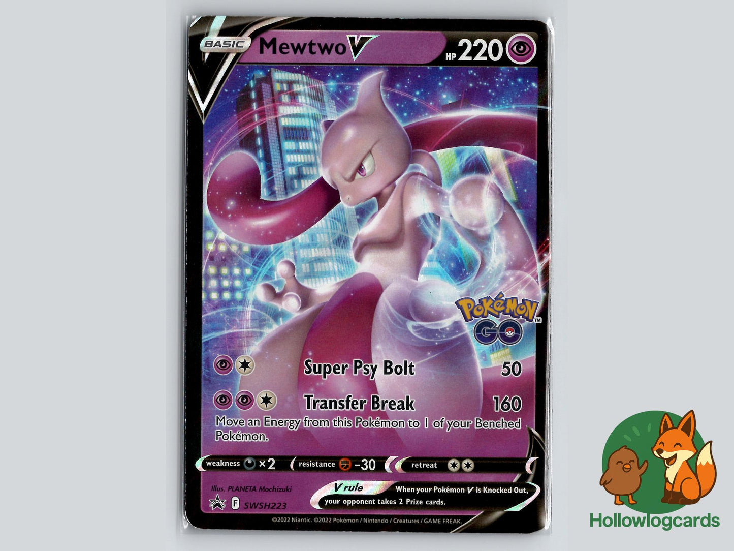 Mewtwo V (SWSH223) - Sword & Shield Pokémon Card