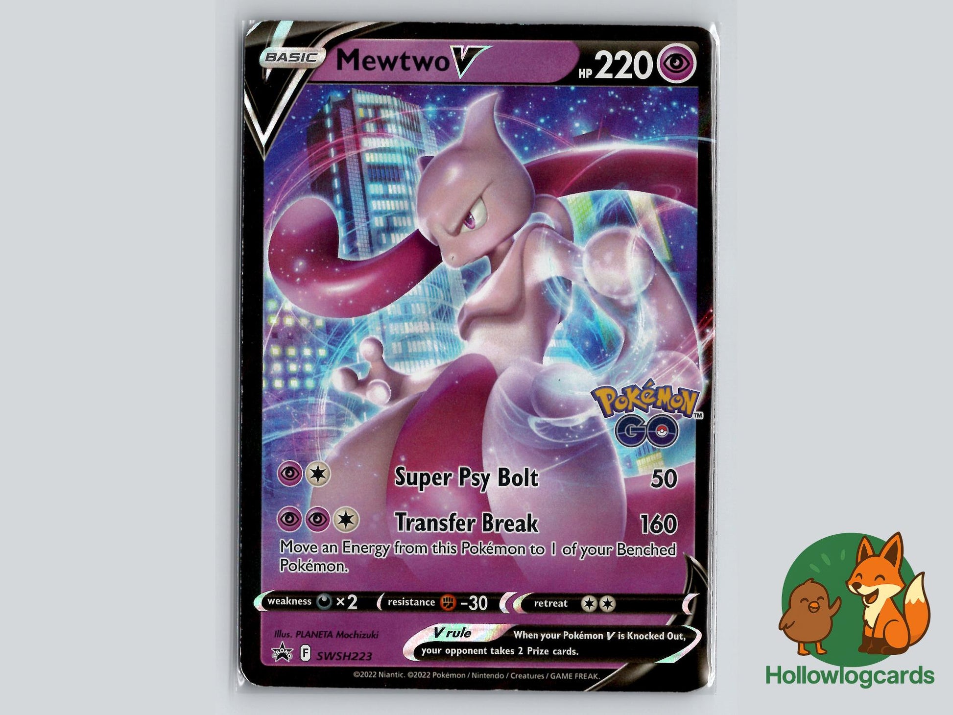 Mewtwo V (SWSH223) - Sword & Shield Pokémon Card