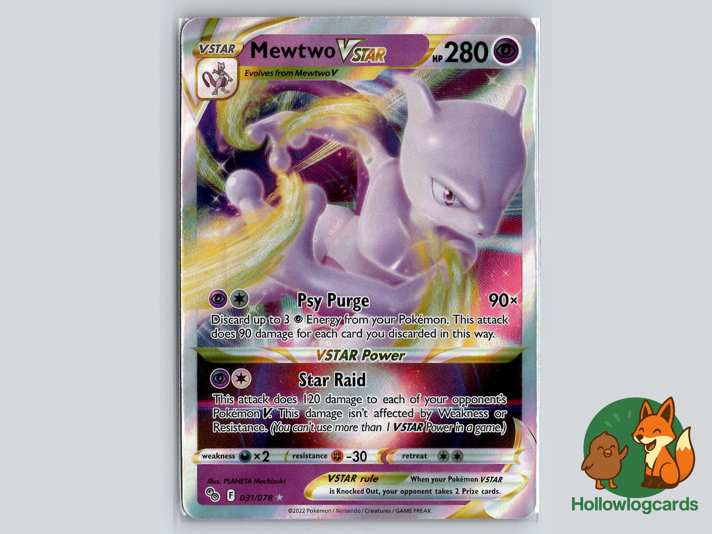 Mewtwo VSTAR (031/078) - Pokemon GO Pokémon Card