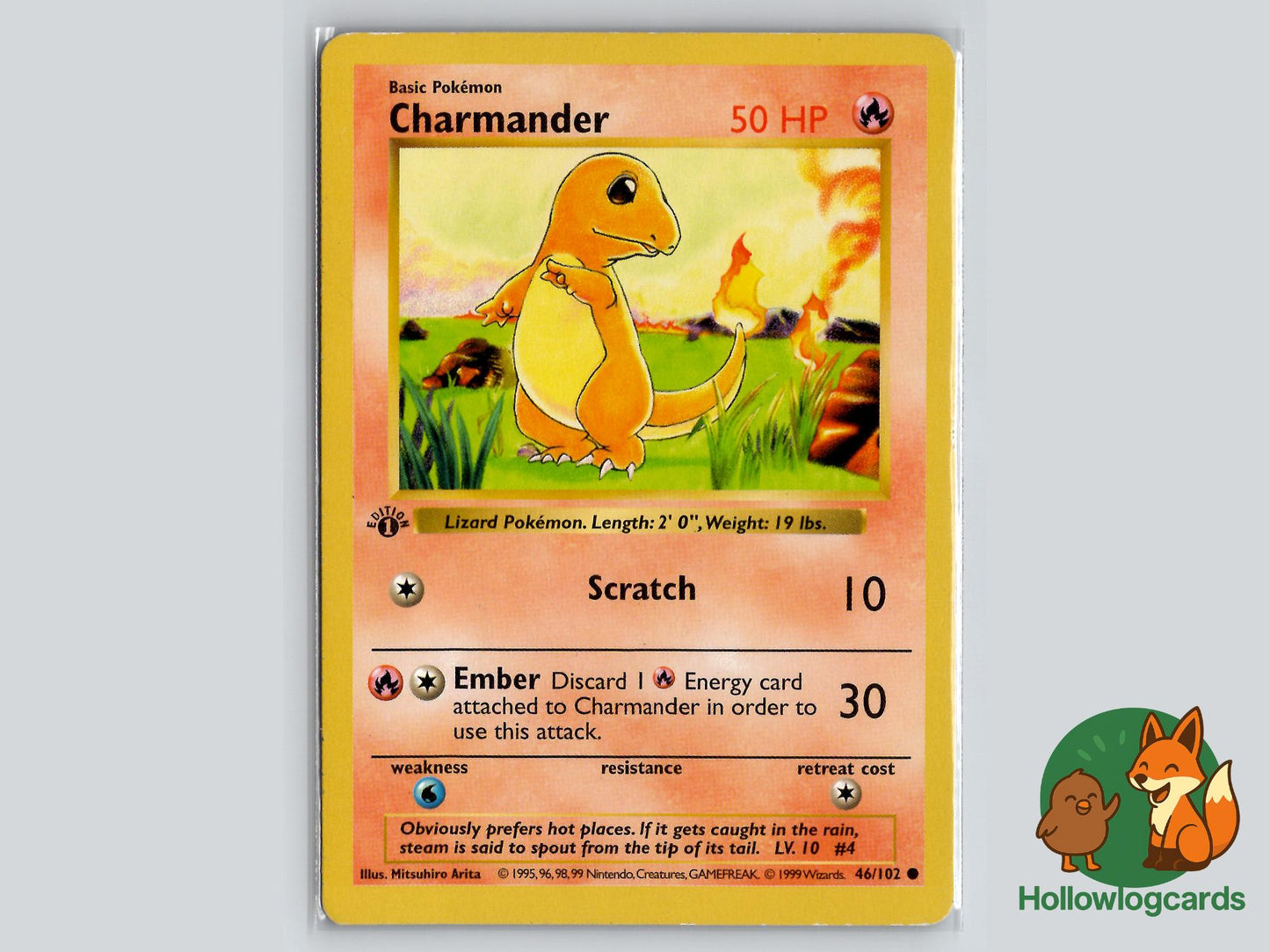 1st Edition Charmander (46/102) - Base Pokémon Card