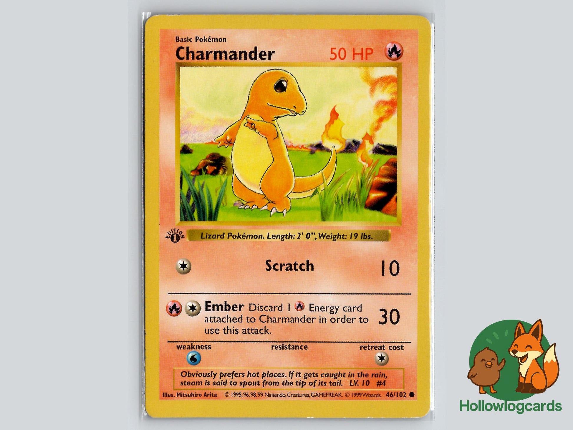 1st Edition Charmander (46/102) - Base Pokémon Card