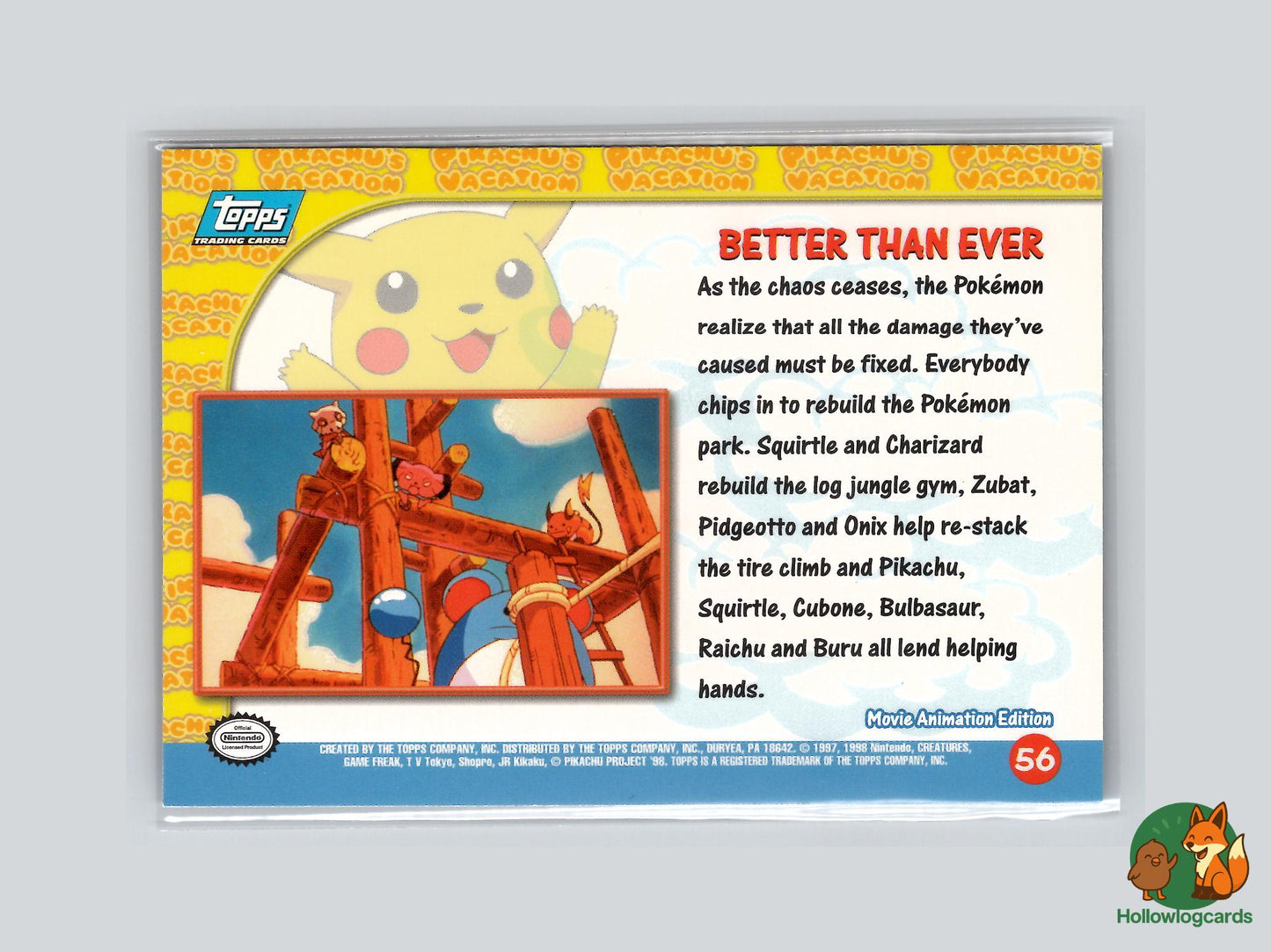 Better Than Ever (#56) - Rainbow Foil - Topps Pikachu Vacation