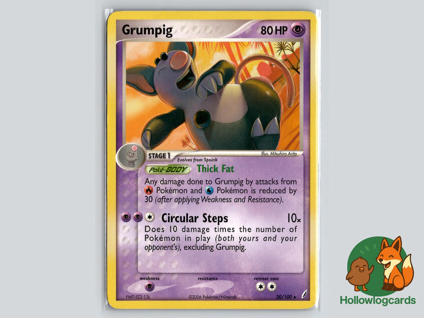 Grumpig (20/100) - Crystal Guardians Pokémon Card