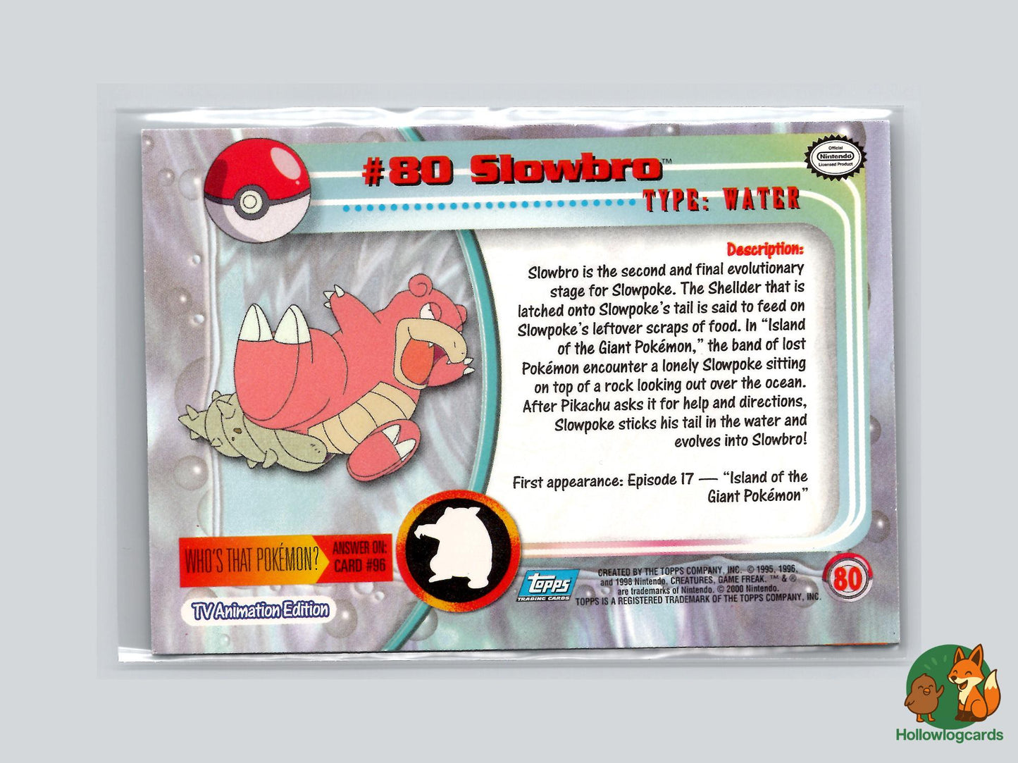 Slowbro (#80) Chrome Foil - Topps Chrome Trading Cards Series 2