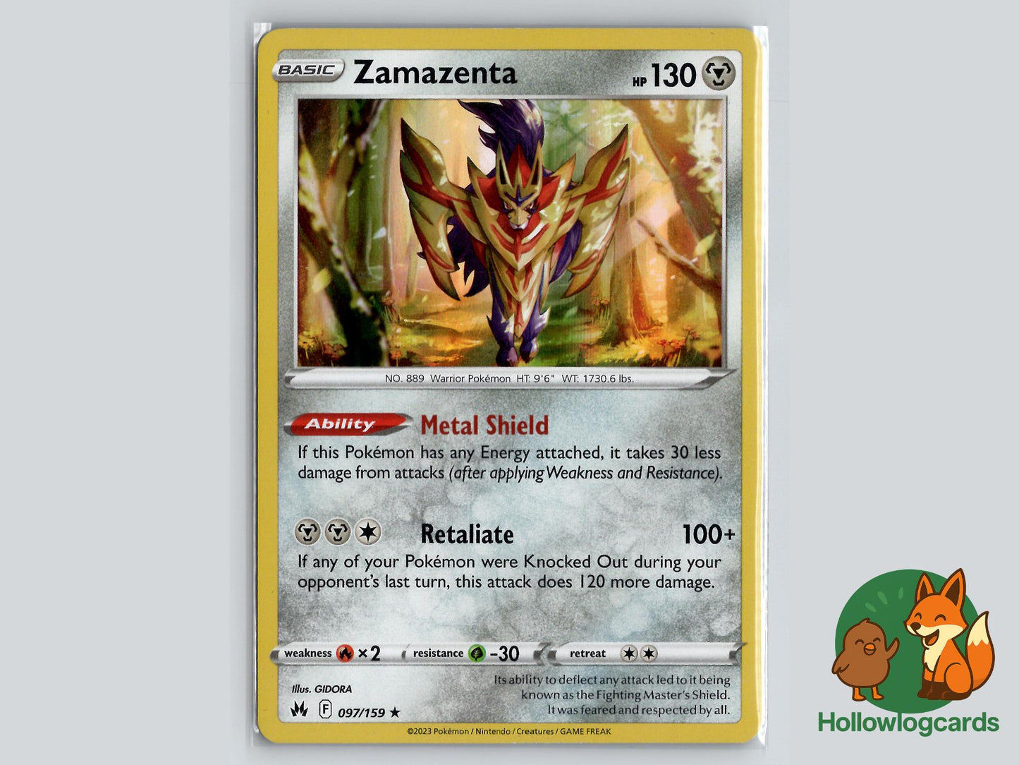 Zamazenta (097/159) - Crown Zenith Pokémon Card