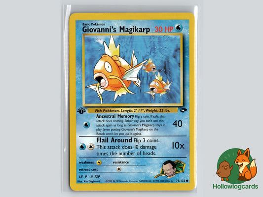 1st Edition Giovanni's Magikarp (73/132) - Gym Challenge Pokémon Card