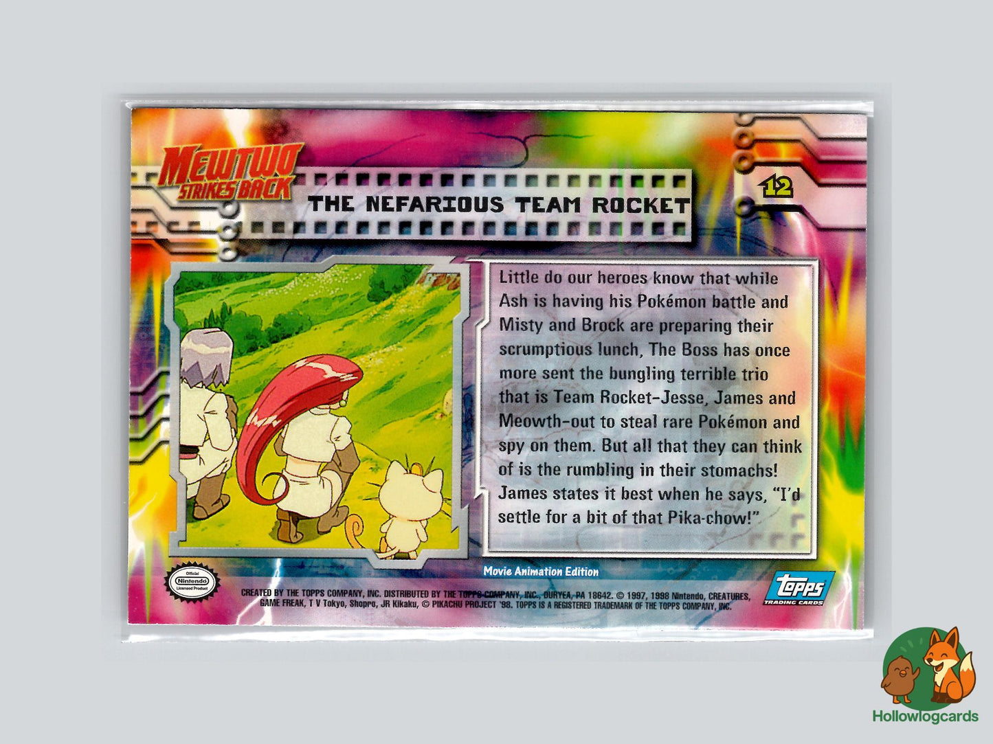 The Nefarious Team Rocket (#12) Rainbow Foil - Topps Mewtwo Strikes Back