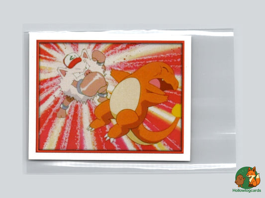 Ash Primeape Vs Charmander - Merlin Series 2 Sticker
