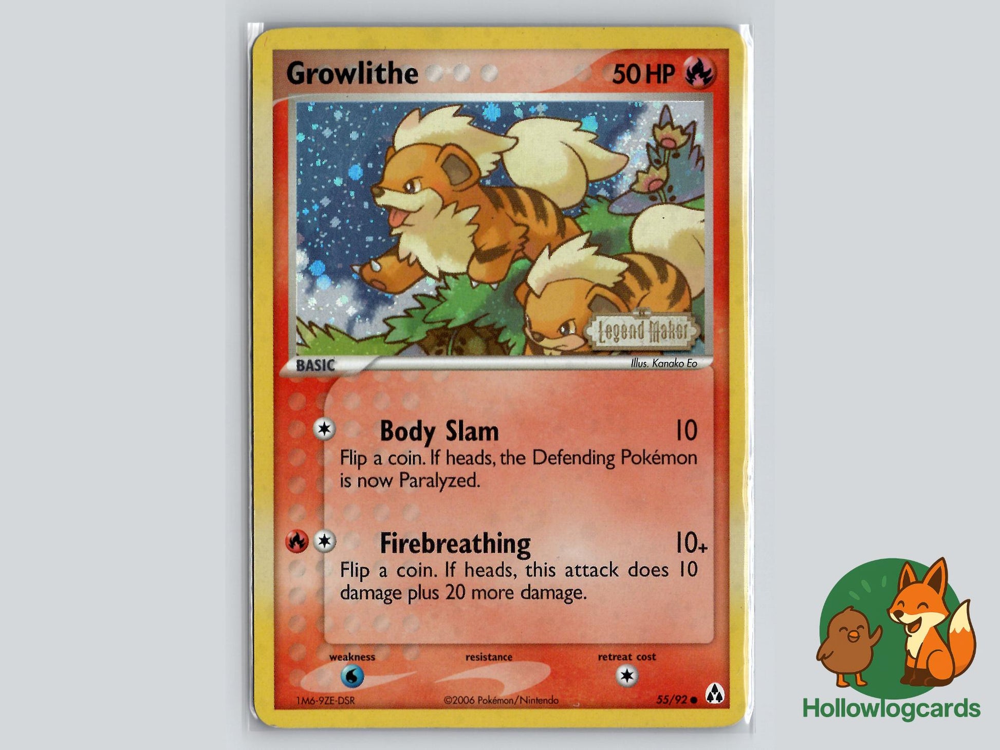 Growlithe (55/92) - Legend Maker Pokémon Card