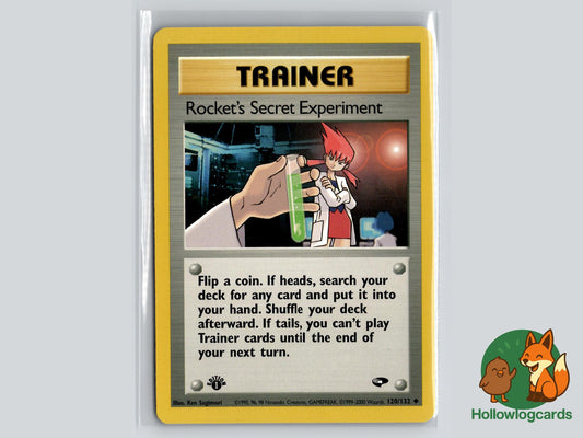 1st Edition Rocket's Secret Experiment (120/132) - Gym Challenge Pokémon Card