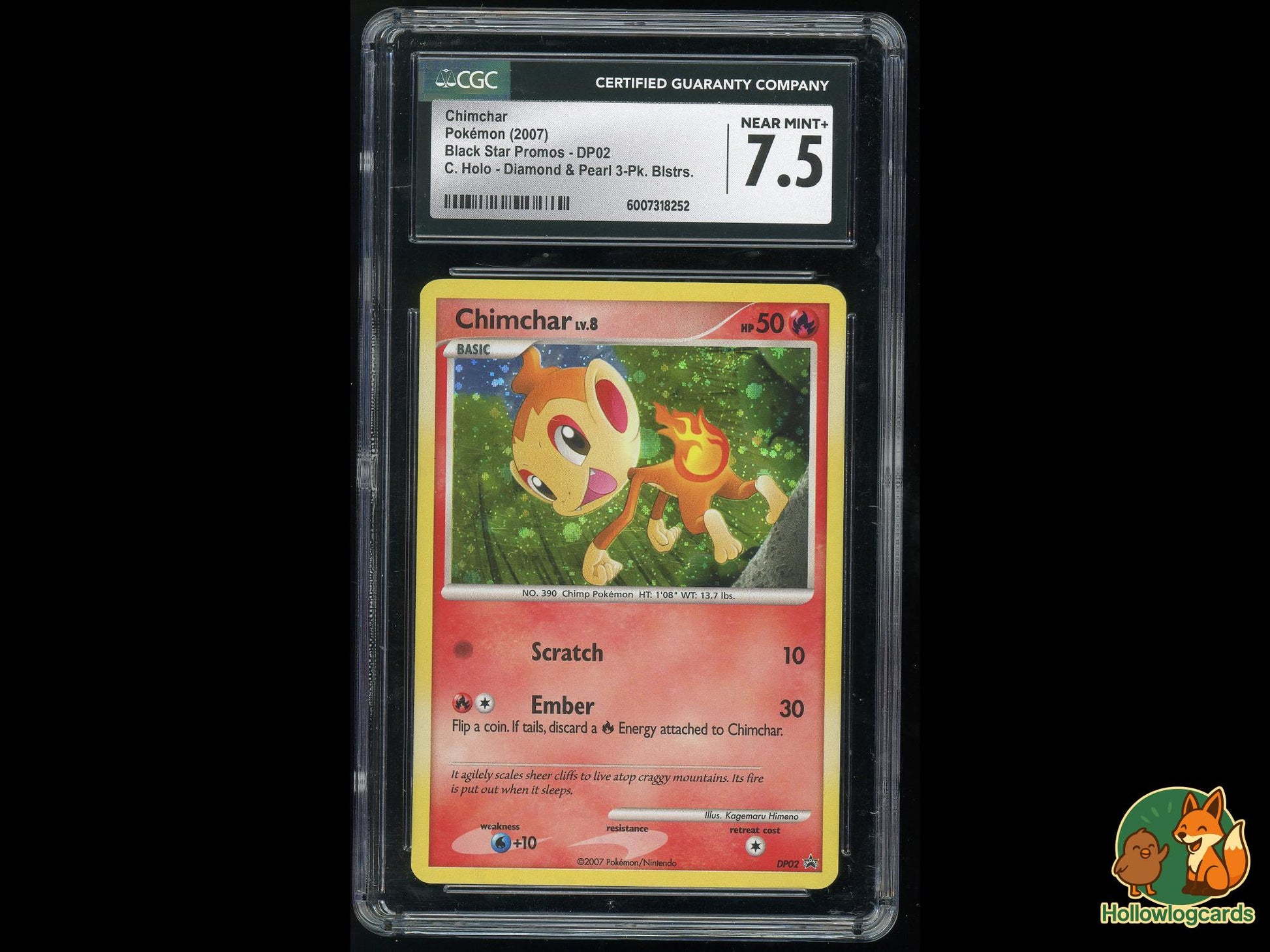 Graded Chimchar (DP02) - DP Black Star Promos Pokémon Card
