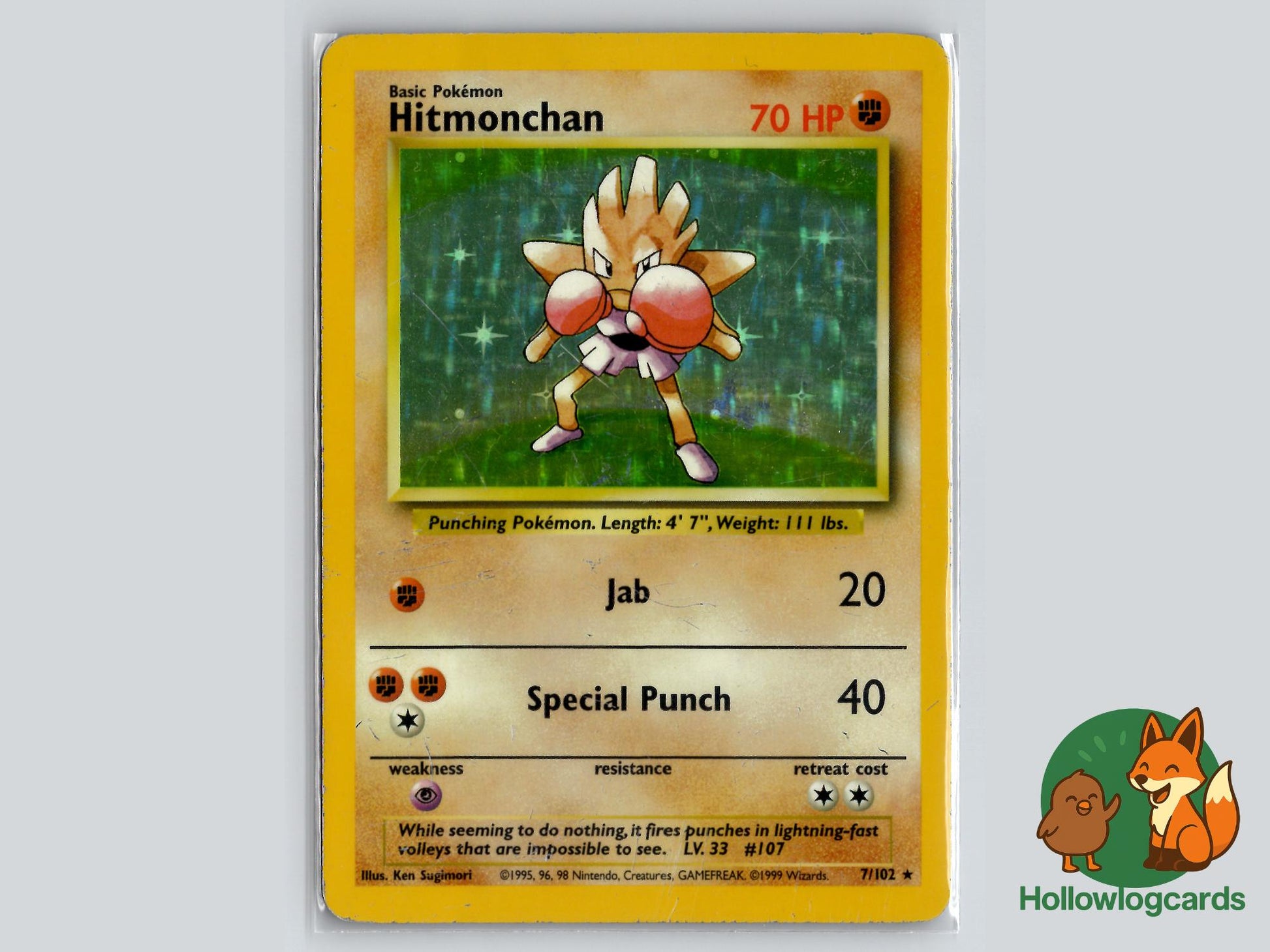 Hitmonchan (7/102) - Base Pokémon Card