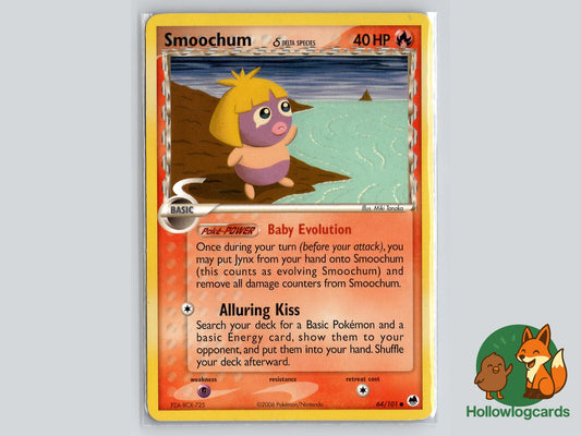 Smoochum (64/101) - Dragon Frontiers Pokémon Card