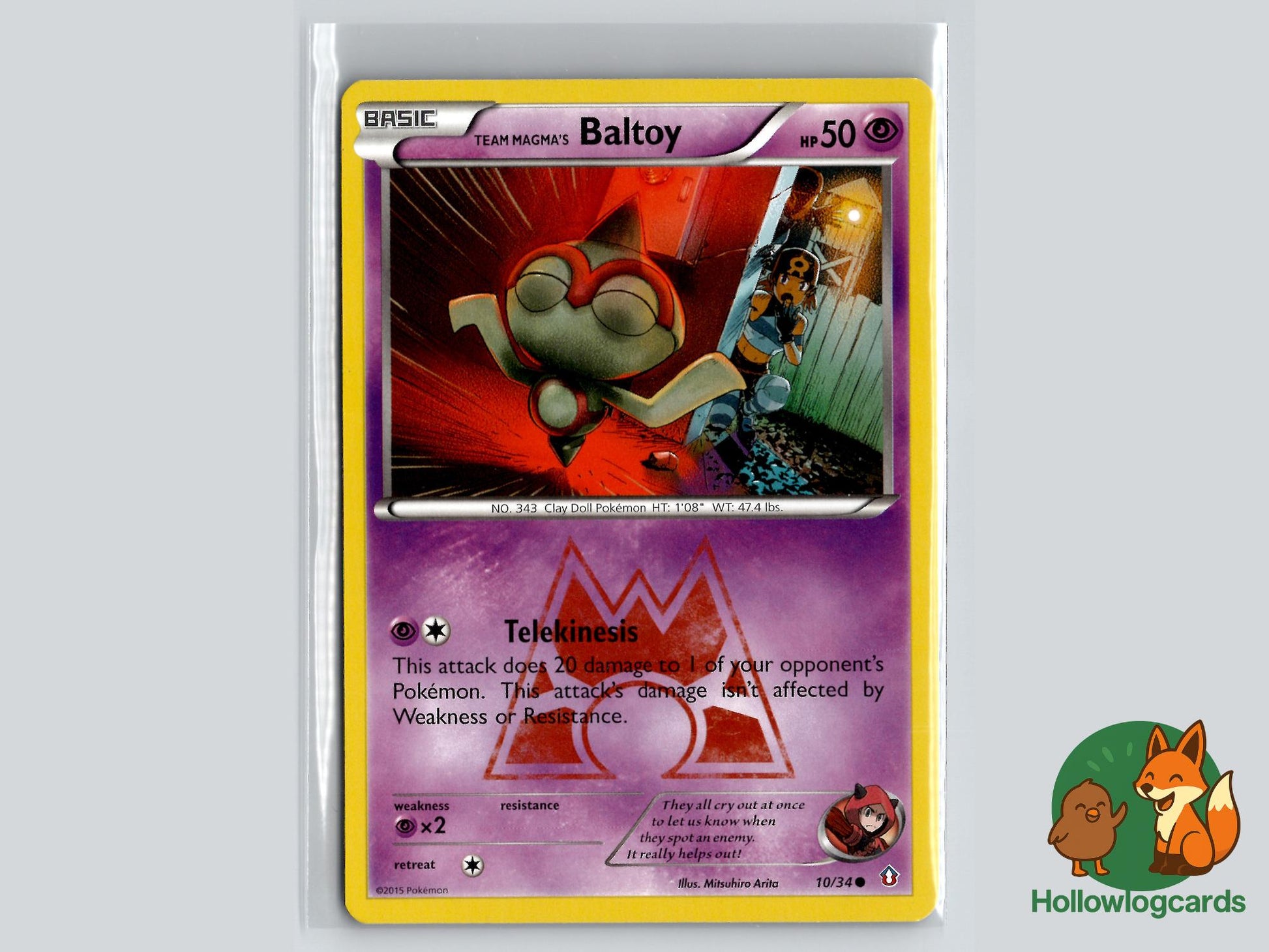 Team Magma's Baltoy (10/34) - Double Crisis Pokémon Card