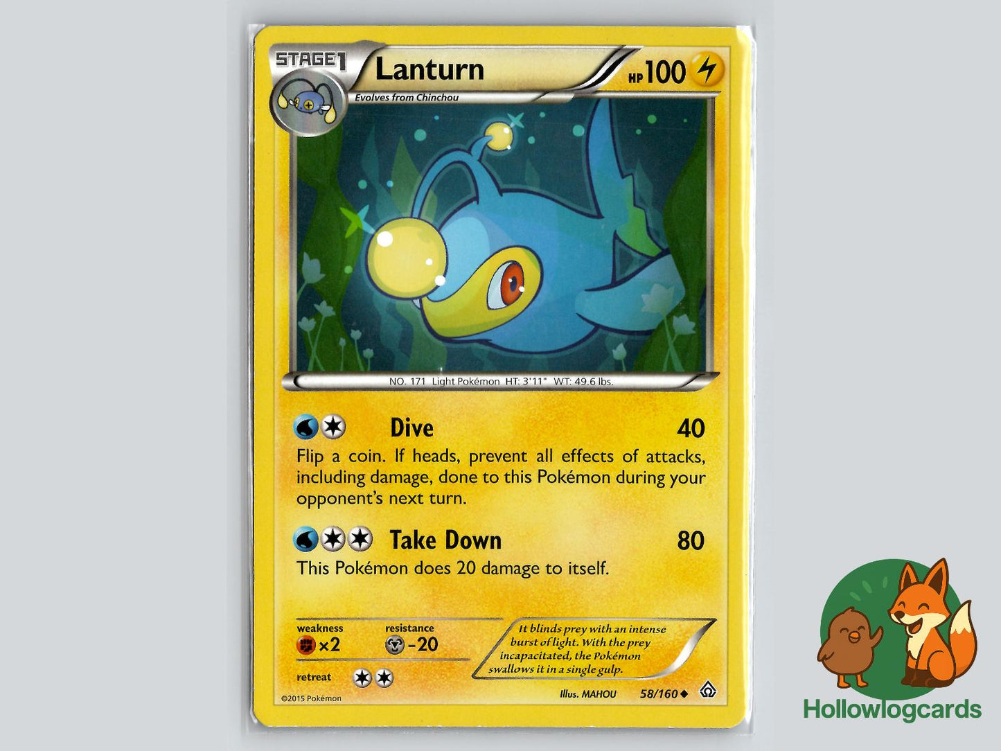 Lanturn (58/160) - Primal Clash Pokémon Card