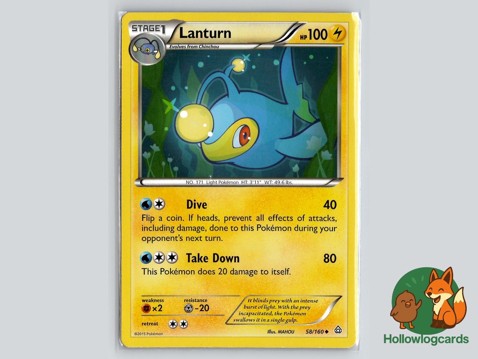 Lanturn (58/160) - Primal Clash Pokémon Card
