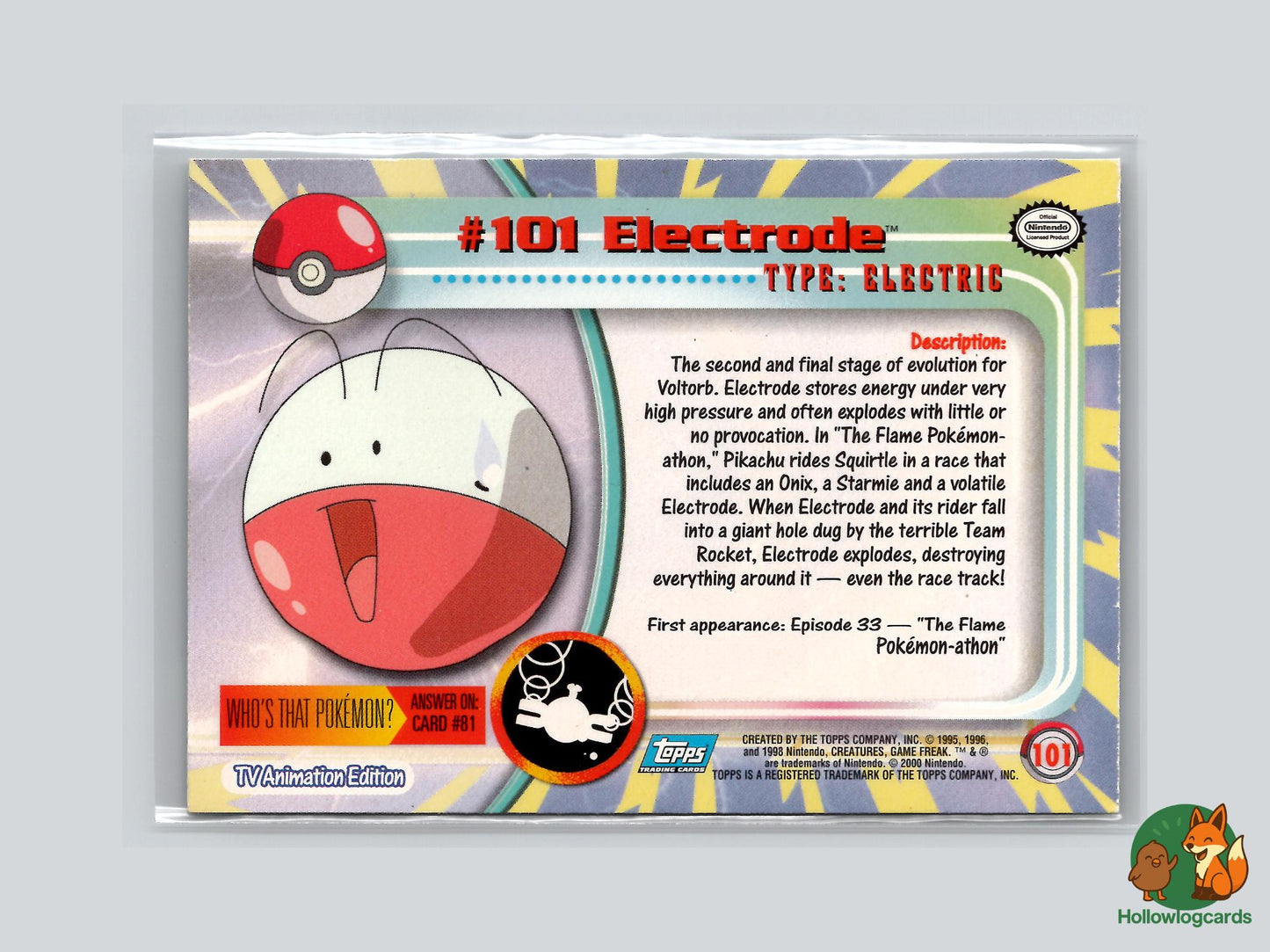 Electrode (#101) Chrome Foil - Topps Chrome Trading Cards Series 2
