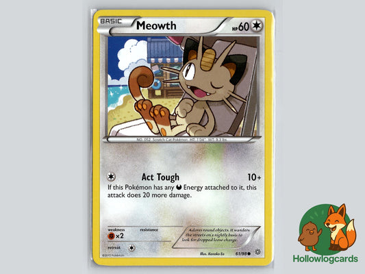 Meowth (61/98) - Ancient Origins Pokémon Card