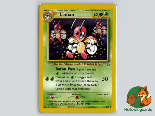 Ledian (39/111) - Neo Genesis Pokémon Card