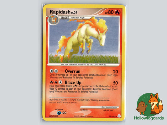 Rapidash (59/130) - Diamond & Pearl Pokémon Card