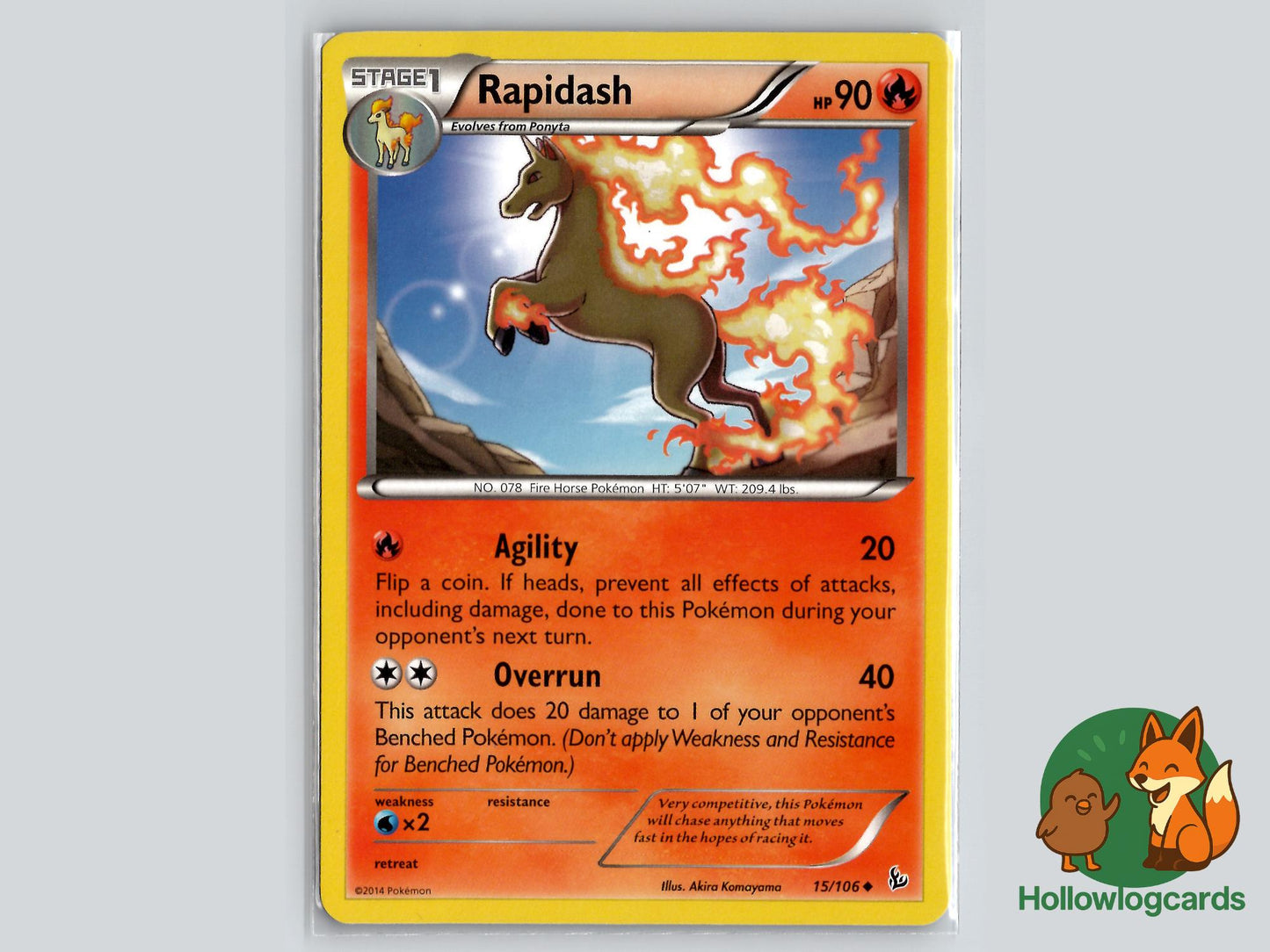 Rapidash (15/106) - Flashfire Pokémon Card
